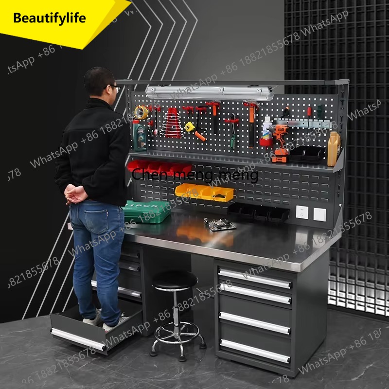 Electronics Repair Workbench - โต๊ะทำงานเหล็กป้องกันไฟฟ้าสถิตย์ A55 รับน้ำหนักได้ 1000 กก. สำหรับงานซ่อมอิเล็กทรอนิกส์