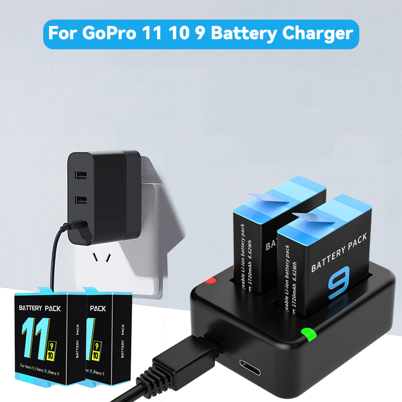 Gopro Action Camera Hero 12 Black - พอร์ตคู่ที่ชาร์จแบตเตอรี่คู่ GoPro Go Pro HERO 12