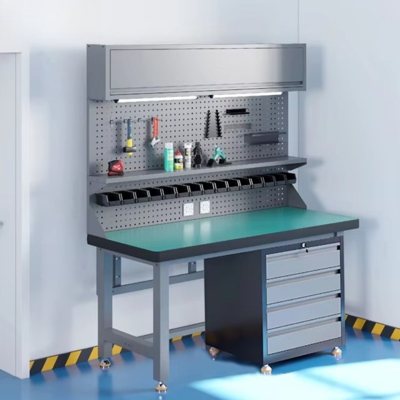 Electronics Repair Workbench - โต๊ะทำงานป้องกันไฟฟ้าสถิตย์แบบหนัก ทนทาน ปรับแต่งได้ พร้อมที่เก็บเครื่องมือ สำหรับงานอิเล็กทรอนิกส์และซ่อมรถยนต์